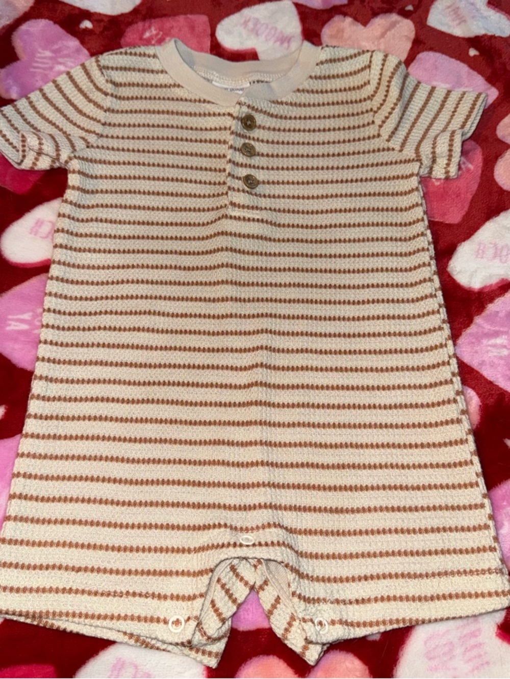 Okie Dokie Baby Boys Size 12 months Striped Romper